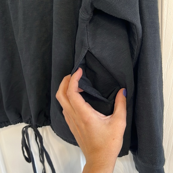 ABLE black pullover half zip drawstring waist size large - Picture 7 of 9